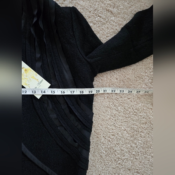 Nikki Valenti Black Wool Blazer Coat Jacket Dressy Size Small PS petite NWT $128 - Picture 11 of 12